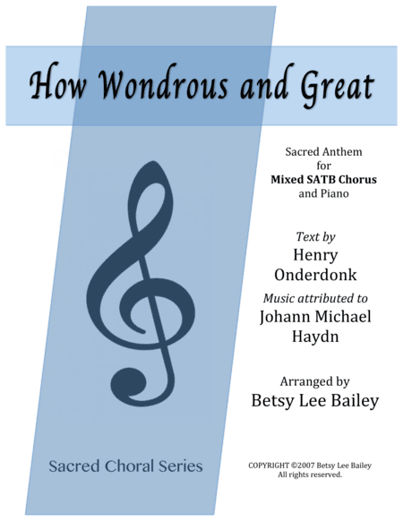 How Wondrous and Great (arr. Betsy Lee Bailey)