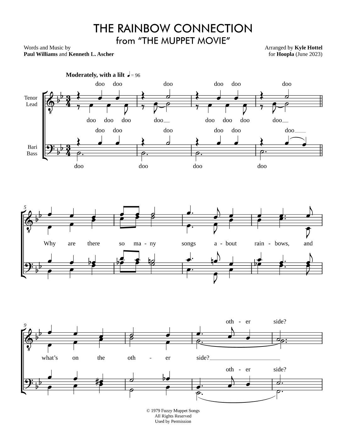 The Rainbow Connection (arr. Kyle Hottel)