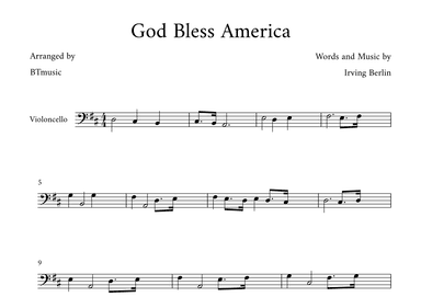 God Bless America ® (arr. BTmusic)