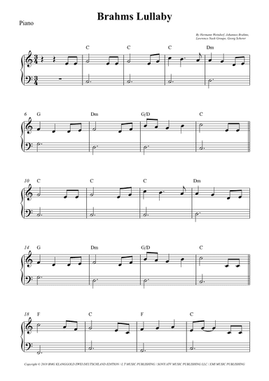 Brahms Lullaby (arr. Wesley S. SIlva)