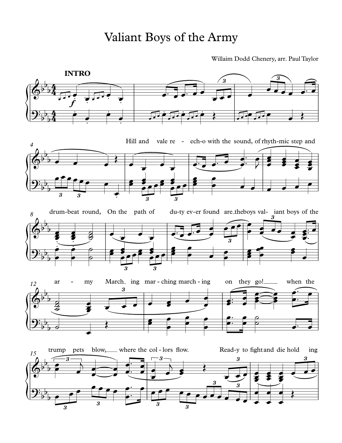 The Valiant Boys of the Army (arr. Paul Taylor)