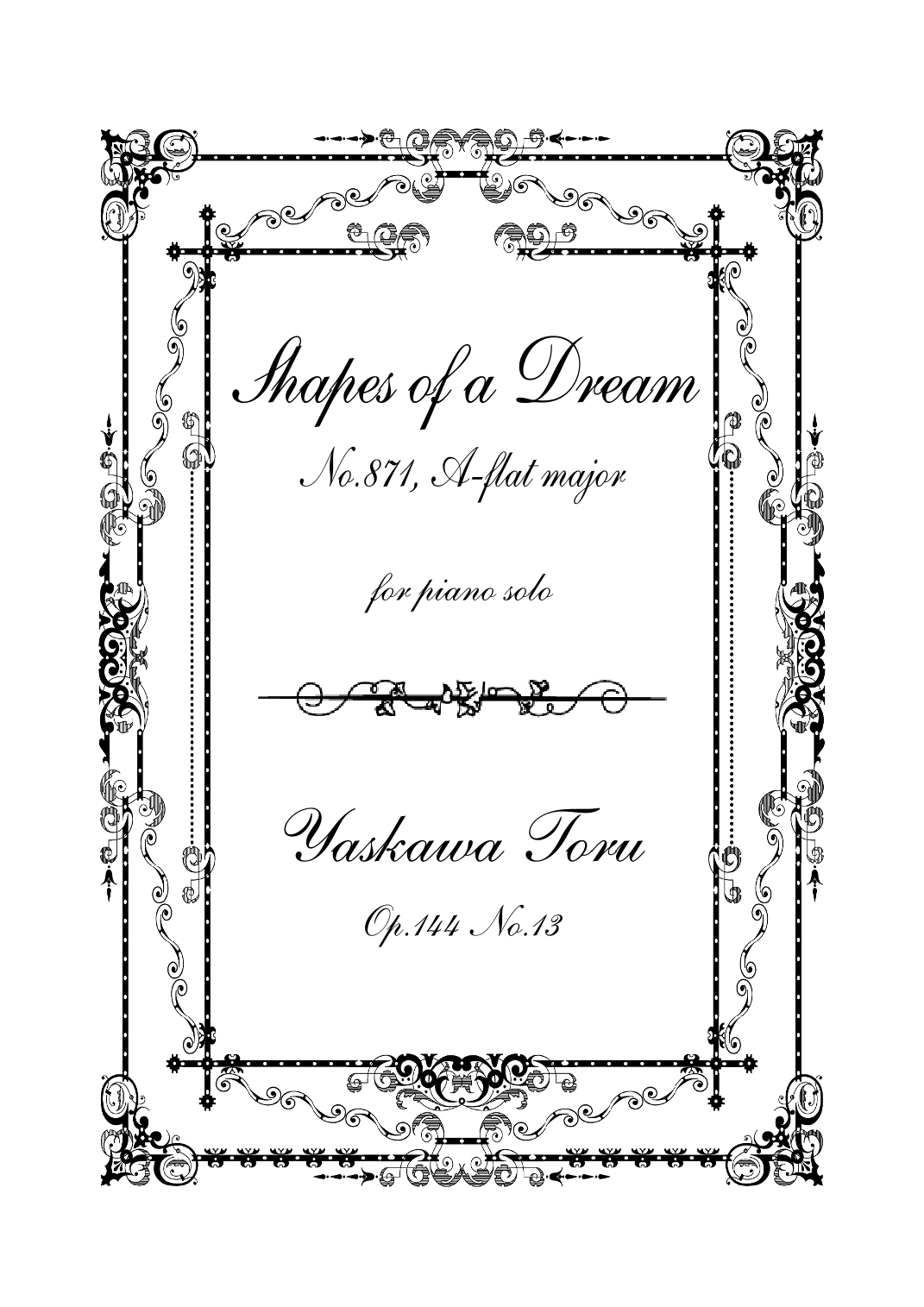 Shapes of a Dream No.871, A-flat major, Op.144 No.13
