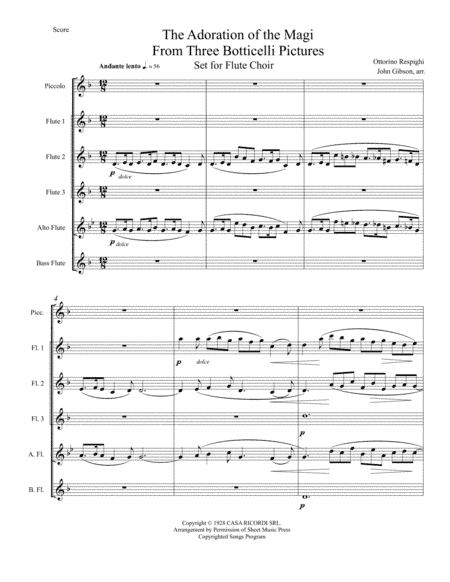 L Adorazione Dei Magi Da Trittico Botticelliano (arr. John Gibson)