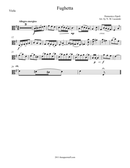 Fughetta (arr. Nick Lacanski)