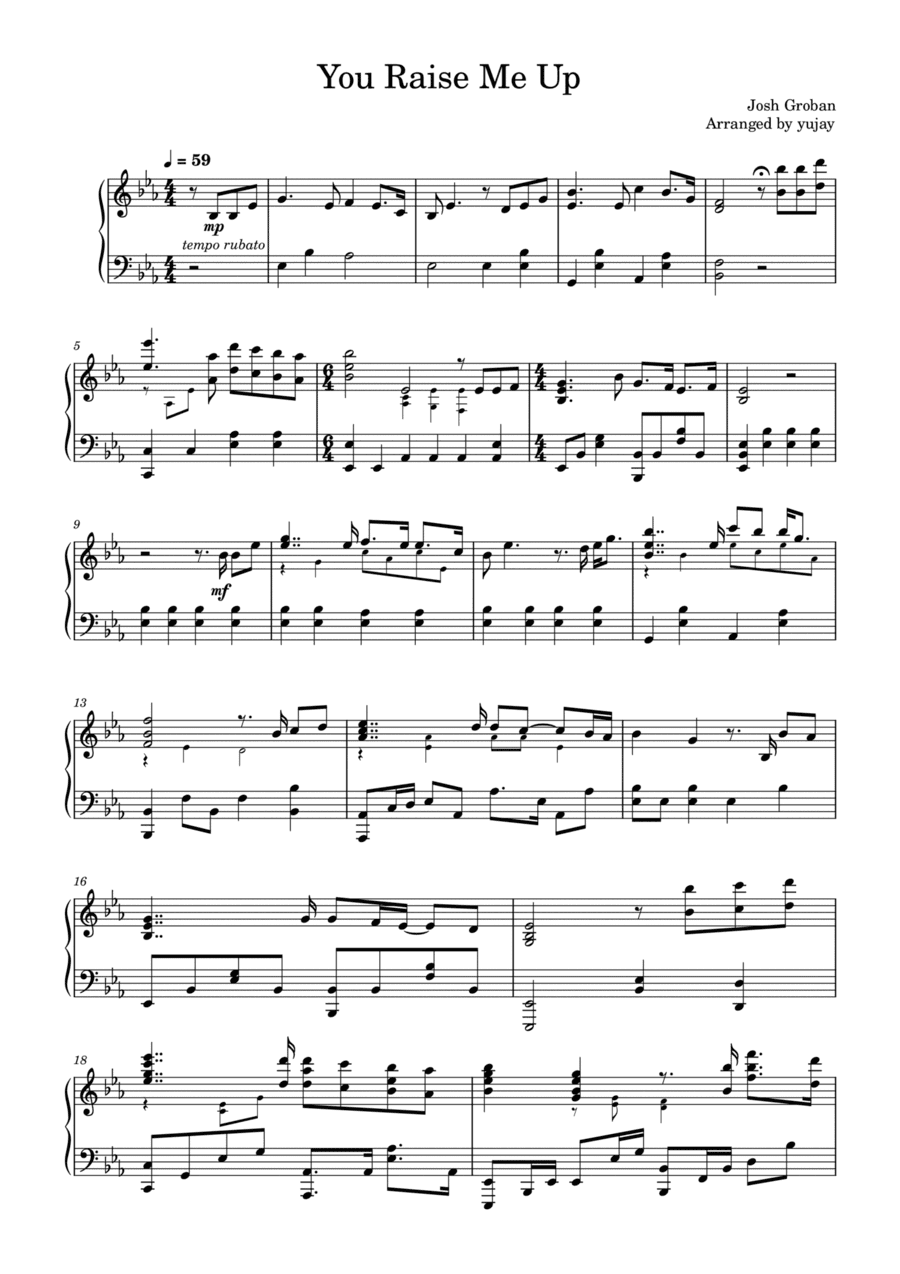 You Raise Me Up (arr. yujay)