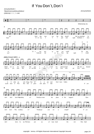 If You Don't, Don't (arr. COPYDRUM)