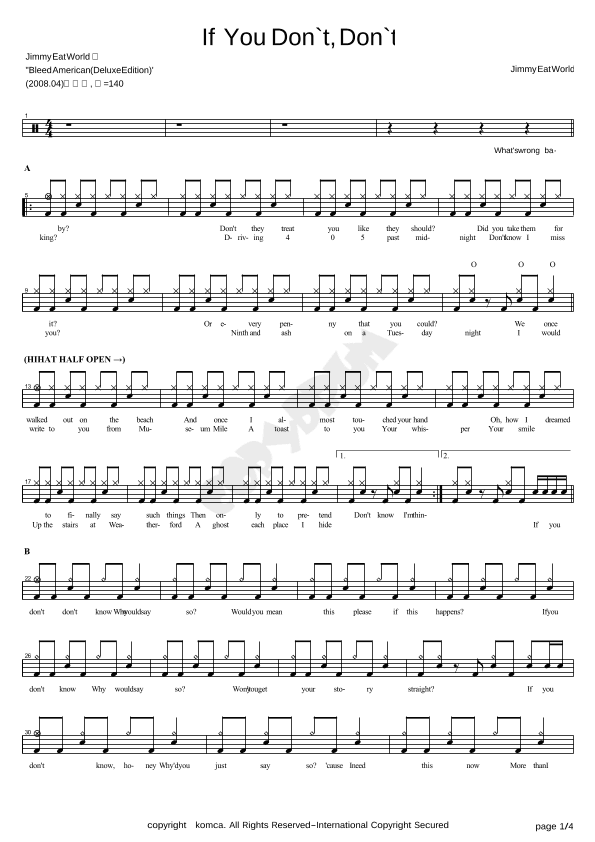 If You Don't, Don't (arr. COPYDRUM)
