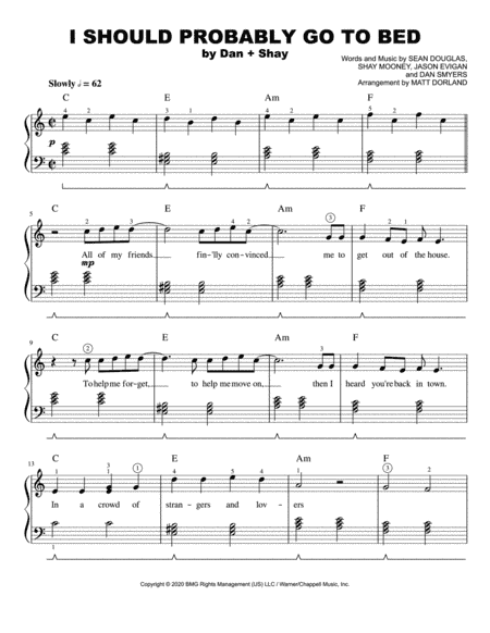 I Should Probably Go To Bed (arr. Matt Dorland)