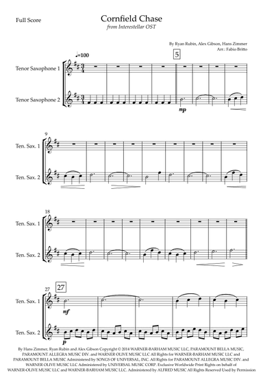 Cornfield Chase (arr. Fabio Britto)