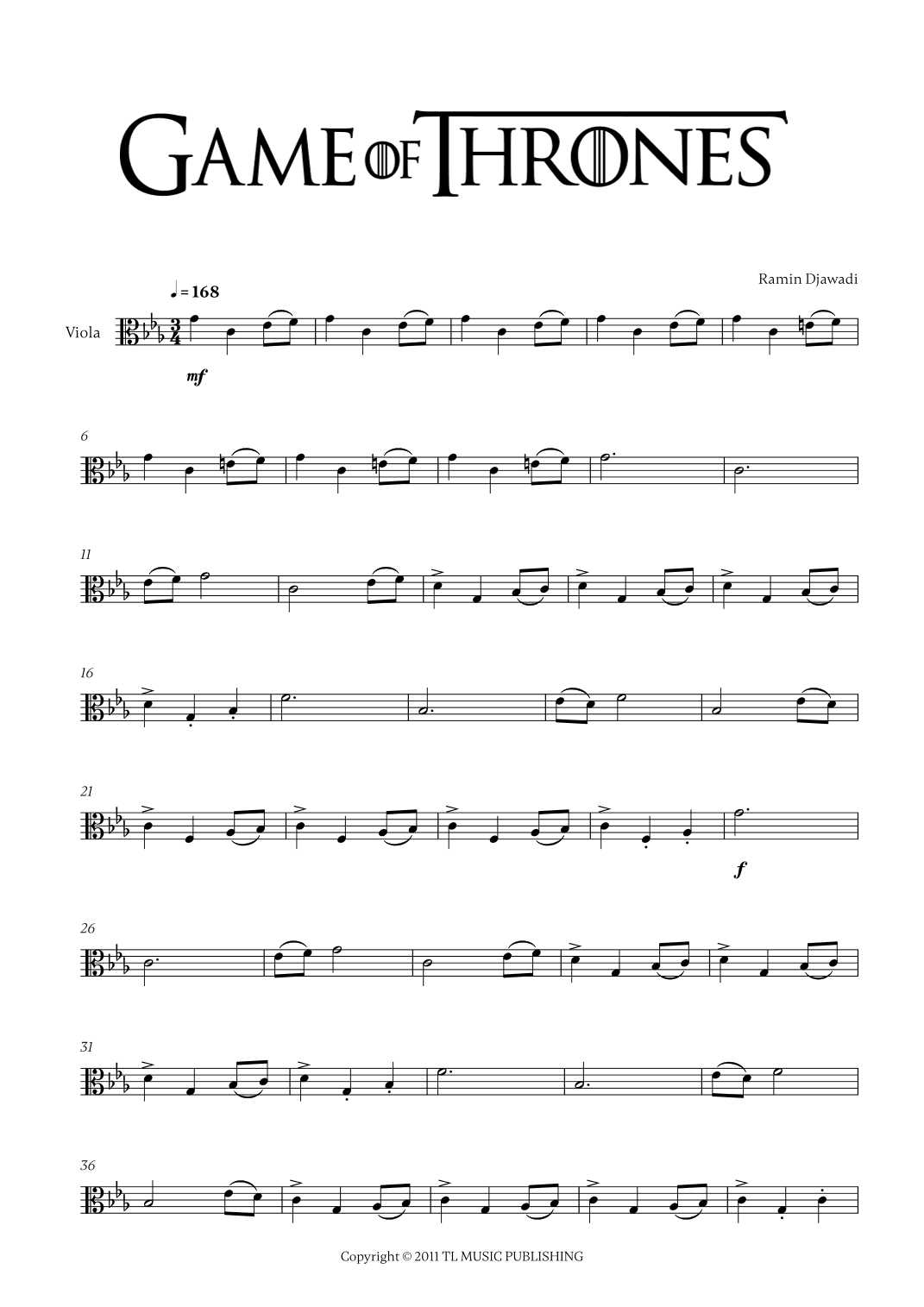 Game Of Thrones (arr. Cadenza Editions)