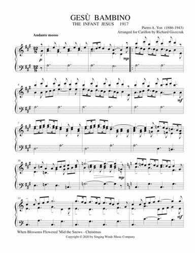Gesù Bambino (THE INFANT JESUS) (arr. Richard Giszczak)