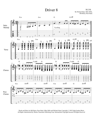 Driver 8 (arr. The Real Boss Hos Publishing)