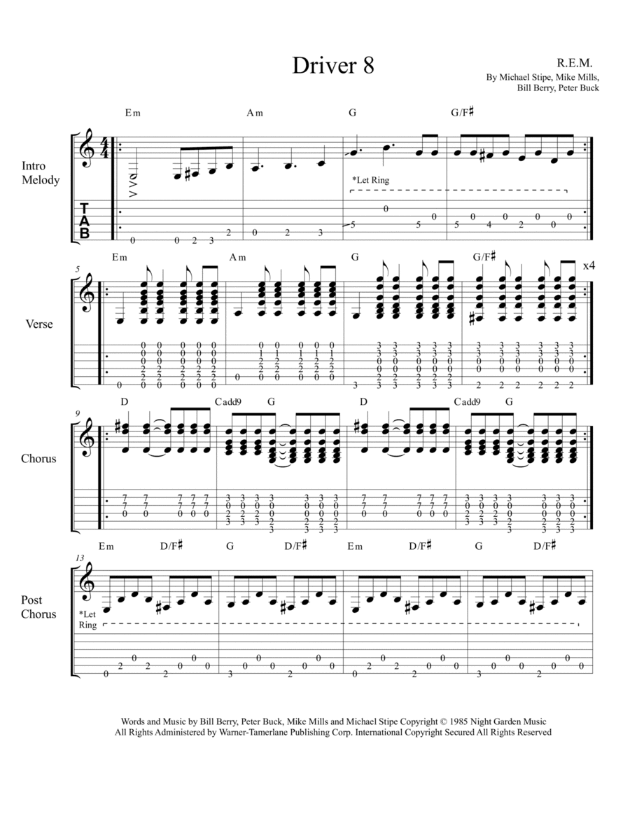 Driver 8 (arr. The Real Boss Hos Publishing)