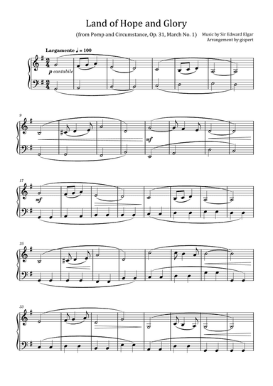 Land of Hope and Glory (from Pomp and Circumstance, Op. 31, March No. 1) (arr. Gispert)