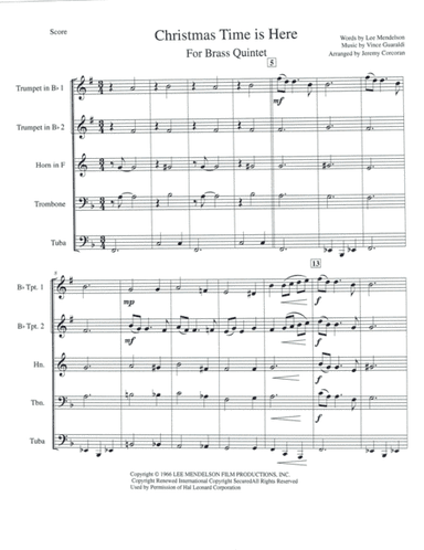 Christmas Time Is Here (arr. Jeremy Corcoran)