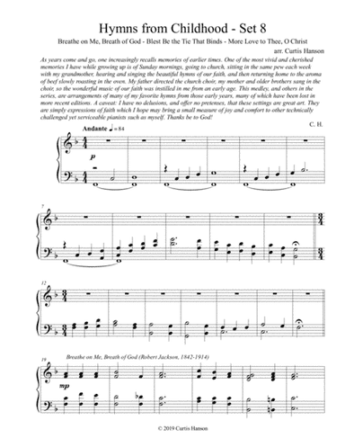 Hymns from Childhood - Set 8 (piano solo) (arr. Curtis Hanson)