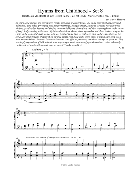 Hymns from Childhood - Set 8 (piano solo) (arr. Curtis Hanson)