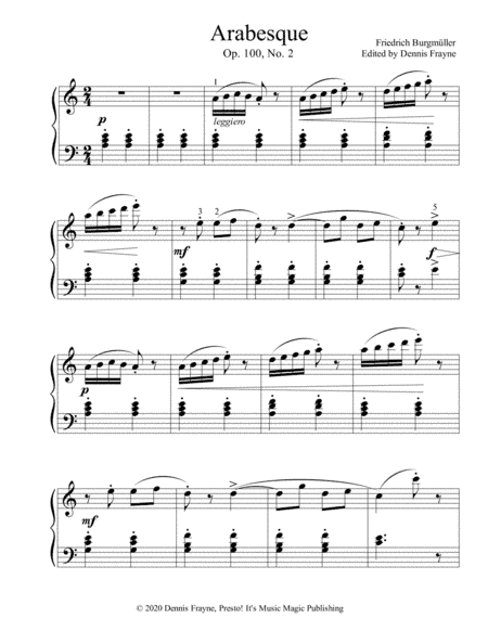 Arabesque (L' Arabesque) (Op. 100, No. 2) (arr. Dennis Frayne)