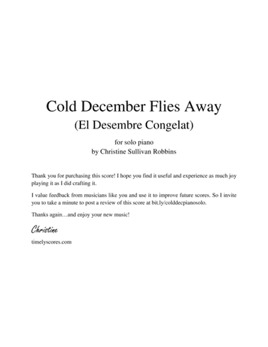 El Desembre Congelat (arr. Christine Sullivan Robbins)