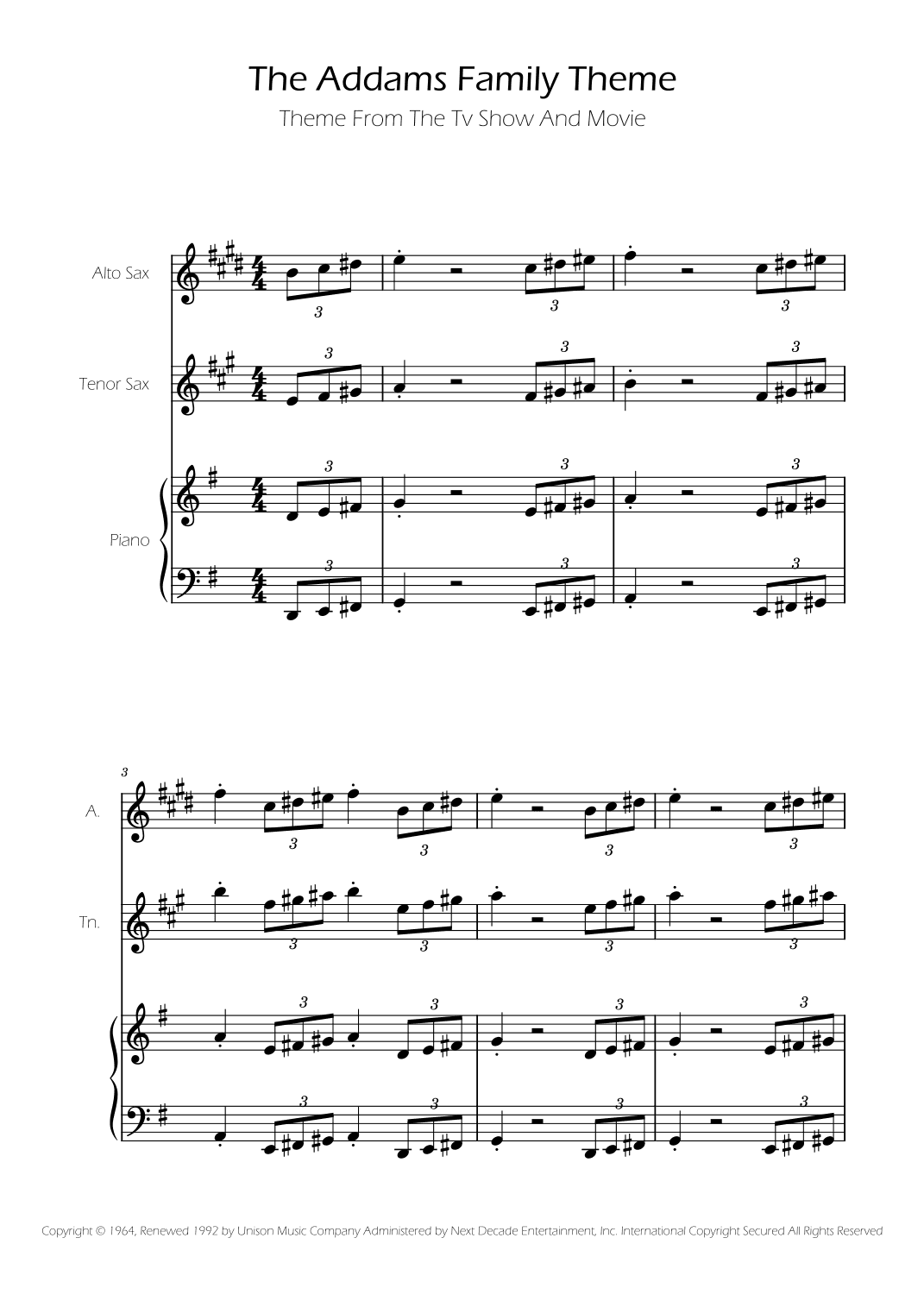 Addams Family Theme (arr. Ygor Nunes)