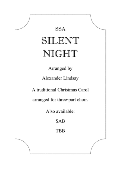 Silent Night (SSA) (arr. Alexander Lindsay)