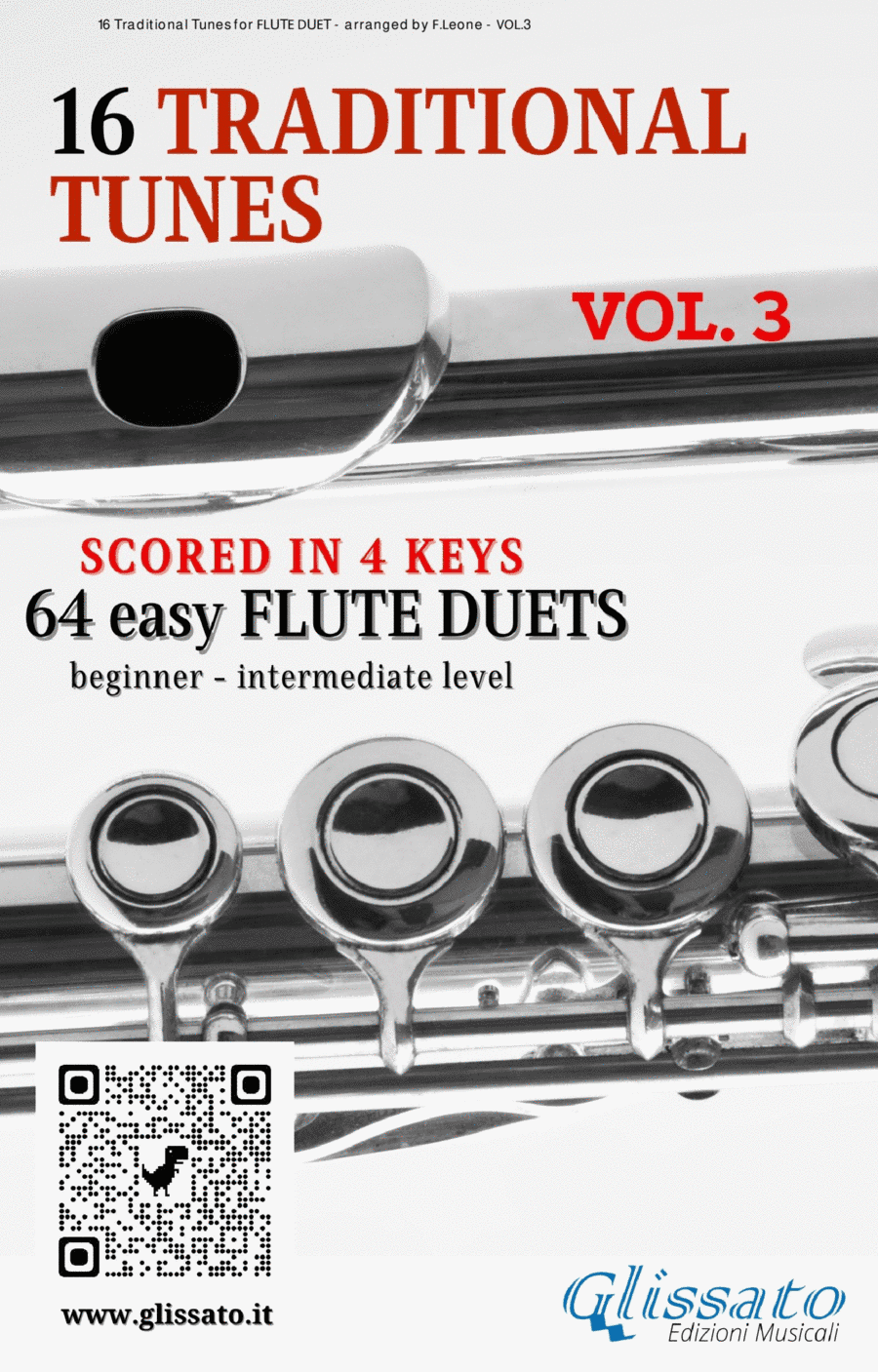 16 Traditional Tunes - 64 easy flute duets (VOL.3) (arr. Francesco Leone)