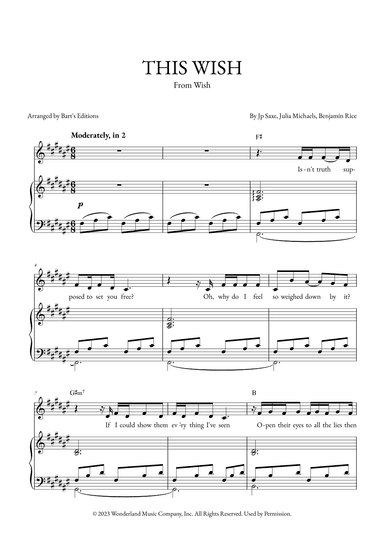 This Wish (arr. Bart's Editions)