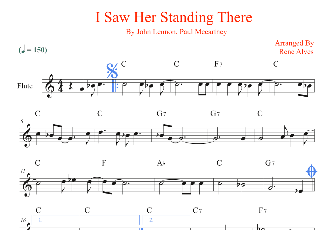 I Saw Her Standing There (arr. Rene Alves)