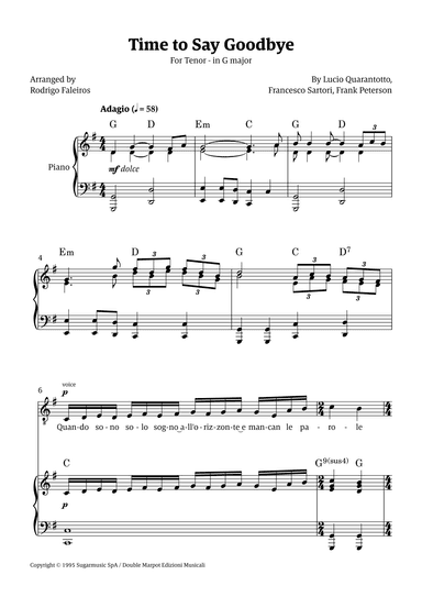 Time To Say Goodbye (arr. Rodrigo Faleiros)