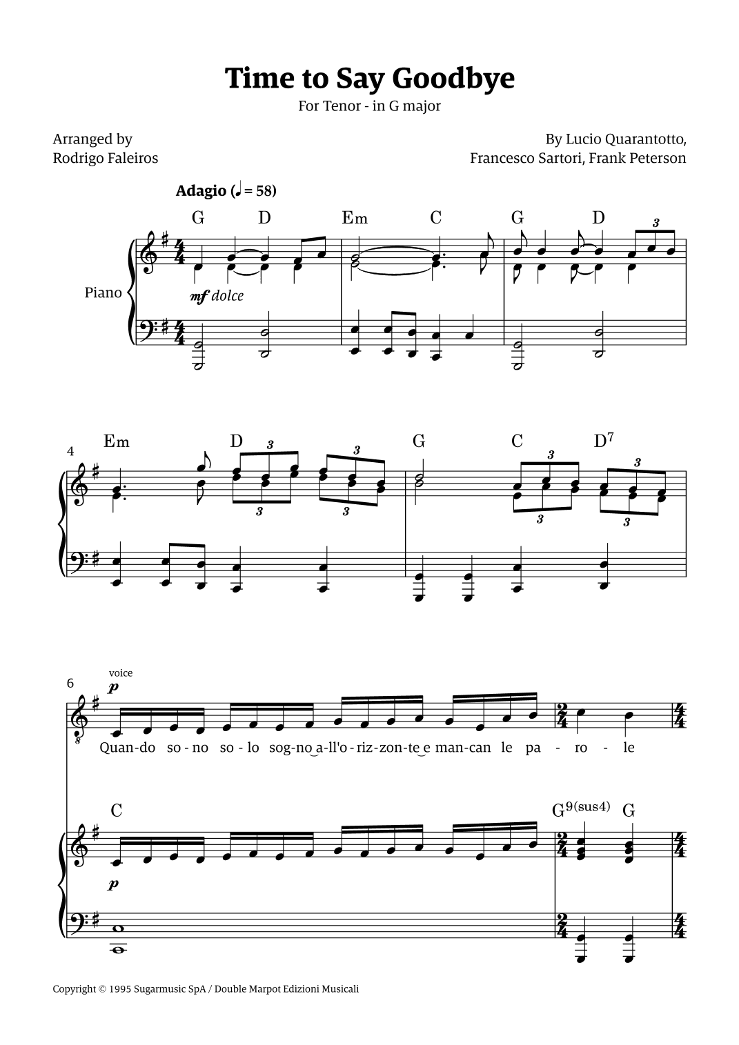 Time To Say Goodbye (arr. Rodrigo Faleiros)