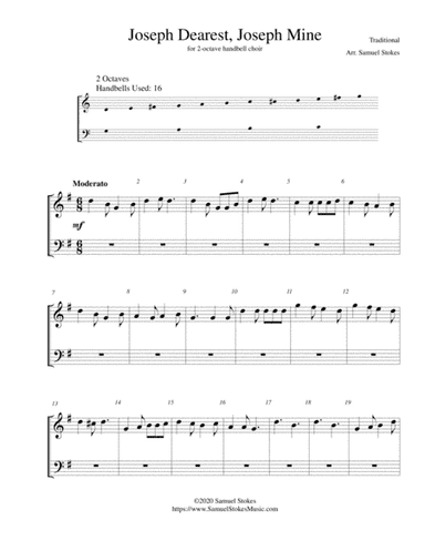 Joseph Dearest, Joseph Mine (Joseph, O Dear Joseph, Mine) - for 2-octave handbell choir (arr. Samuel Stokes)