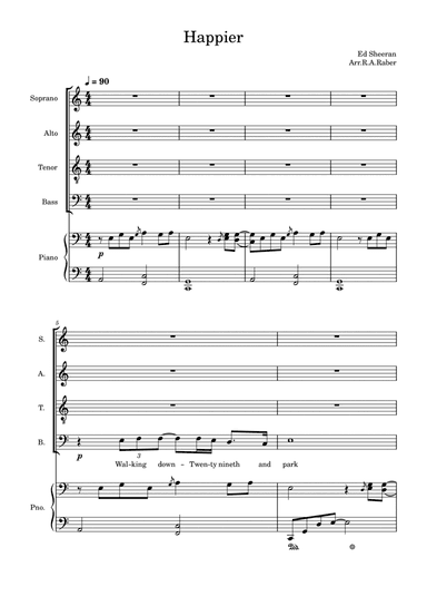 Happier (arr. R.A.Raber)