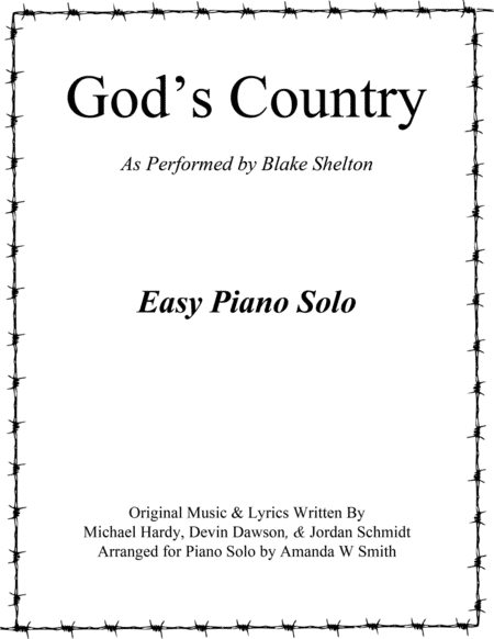 God's Country (arr. Amanda W Smith)