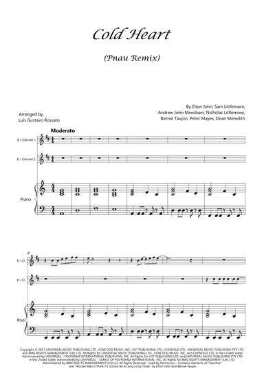 Cold Heart (pnau Remix) (arr. Luís Gustavo Rossato)