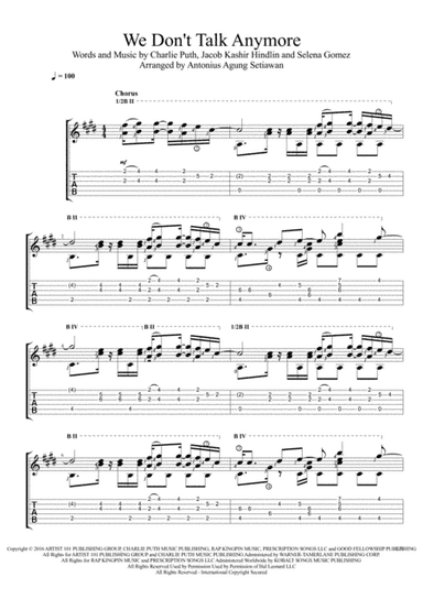 We Don't Talk Anymore (arr. Antonius Agung Setiawan)