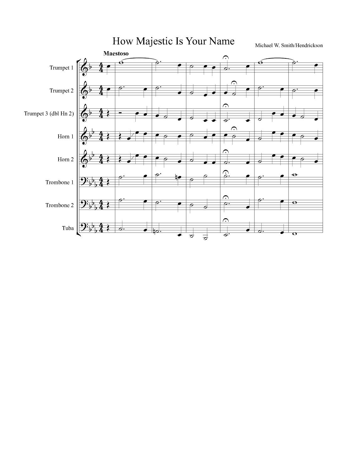How Majestic Is Your Name (arr. Robert Hendrickson)