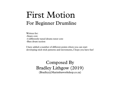 First Motion for Beginner Drumline