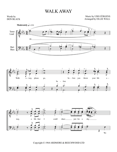 Walk Away (arr. Ollie Wall)