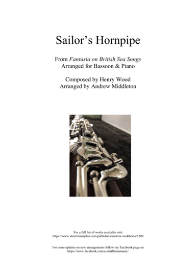 Sailor's Hornpipe arranged for Bassoon & Piano (arr. Andrew Middleton)