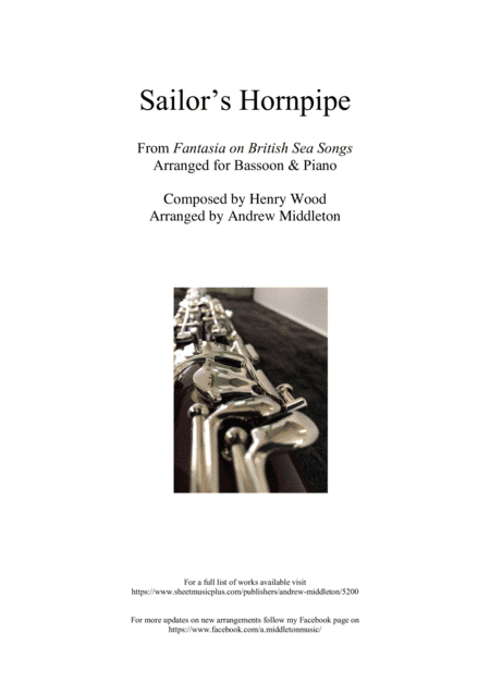 Sailor's Hornpipe arranged for Bassoon & Piano (arr. Andrew Middleton)
