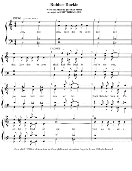 Rubber Duckie (arr. Scott Kitzmiller)