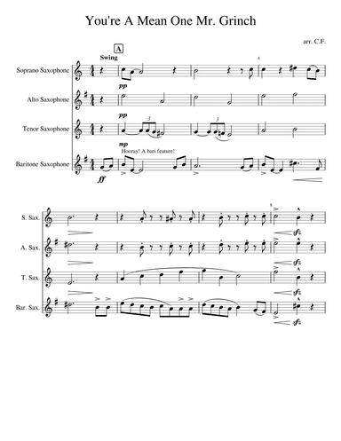 You're A Mean One, Mr. Grinch (arr. Cassandra Flinders)
