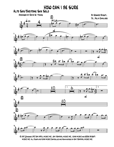 How Can I Be Sure (arr. David W. Young)