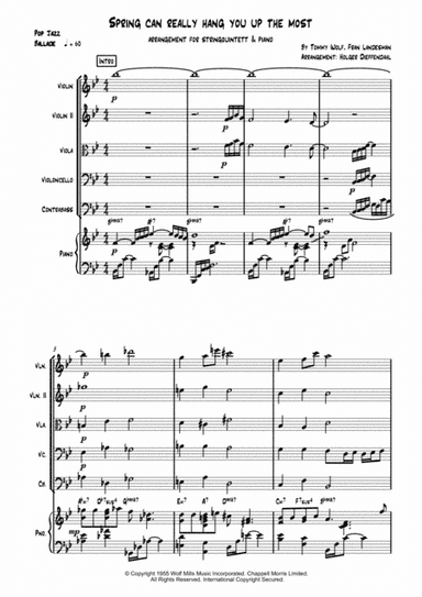 Spring Can Really Hang You Up The Most (arr. Holger Dieffendahl)