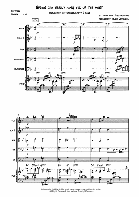 Spring Can Really Hang You Up The Most (arr. Holger Dieffendahl)