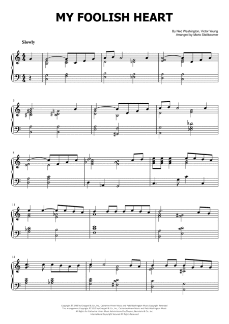 My Foolish Heart (arr. Mario Stallbaumer)
