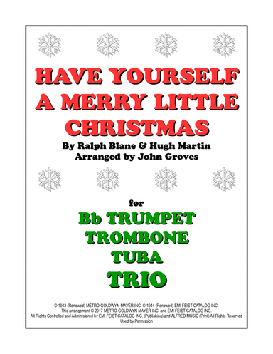 Have Yourself A Merry Little Christmas (arr. John Groves)