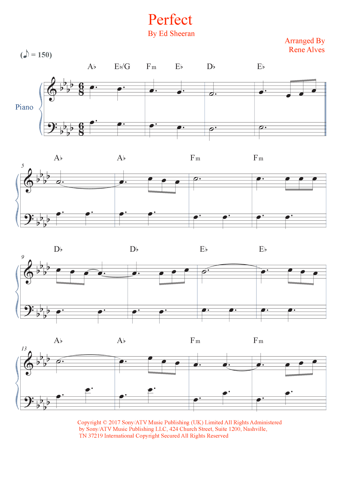 Perfect (arr. Rene Alves)