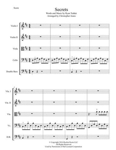 Secrets (arr. Christopher Jones)