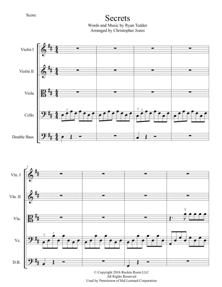 Secrets (arr. Christopher Jones)